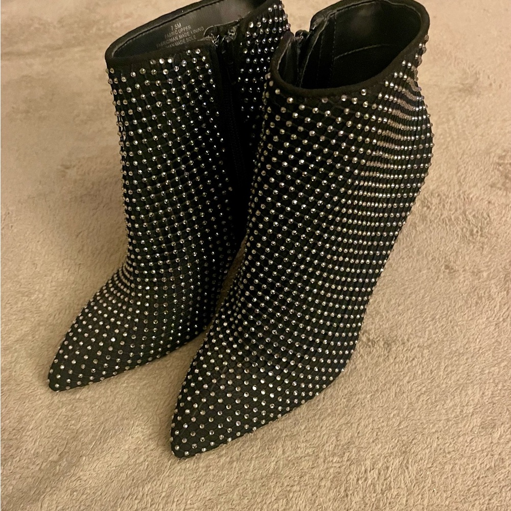 Gianni Bini Black Studded Ankle Booties